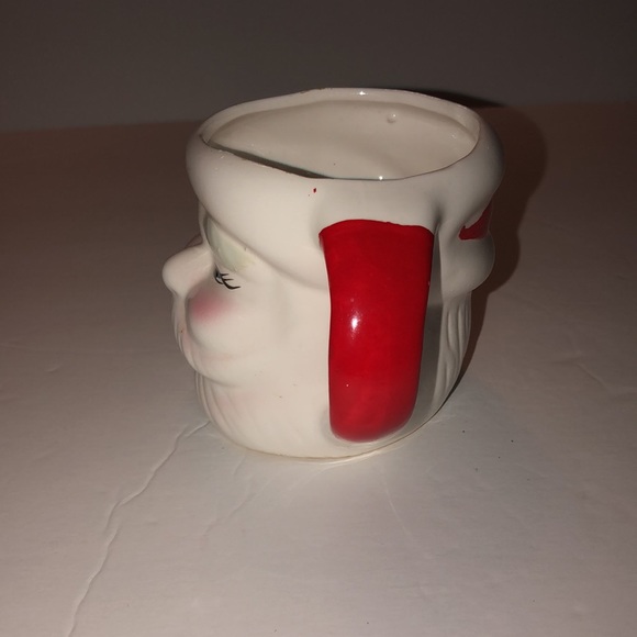 Vintage MCM Ceramic Christmas Santa Claus Mug with Open Eyes - Picture 2 of 9